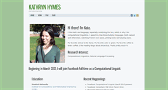 Desktop Screenshot of katehymes.com